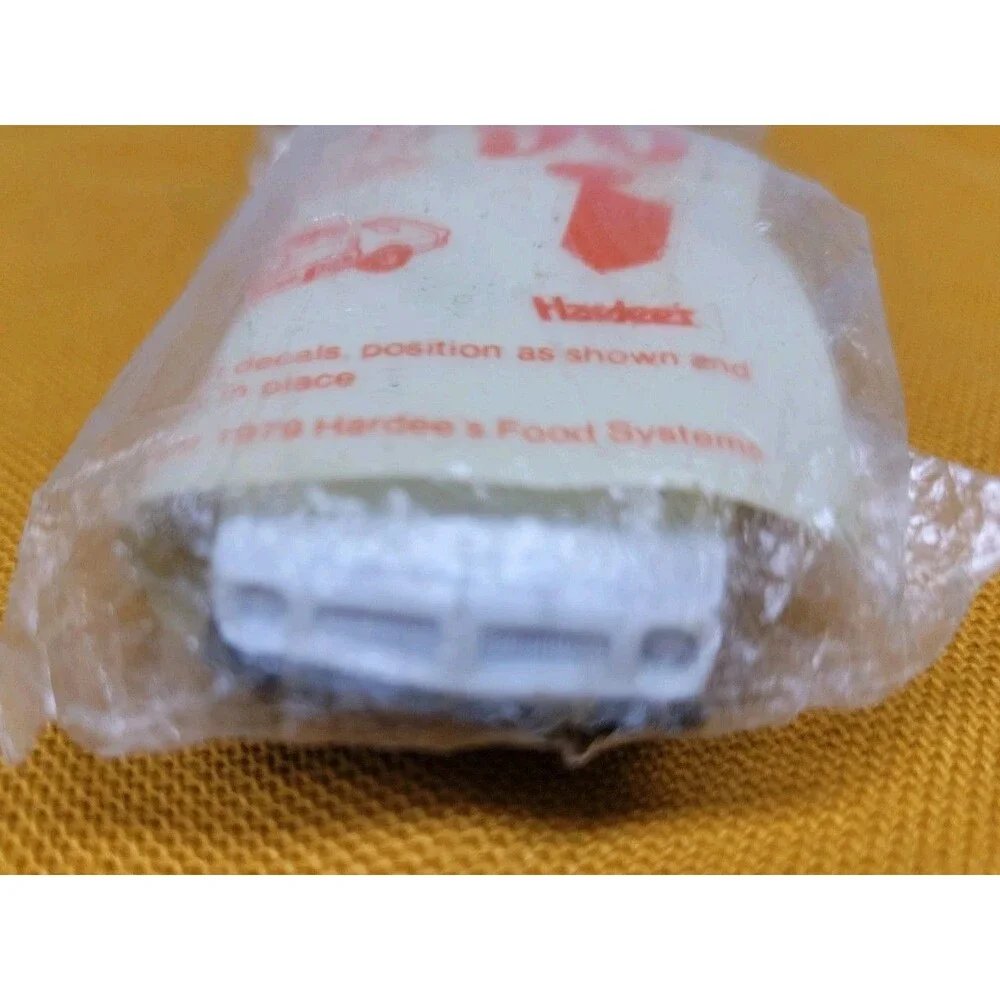 Vintage 1979 Hardee's ERTL Pontiac Trans Am White Diecast Car Sealed with Decals